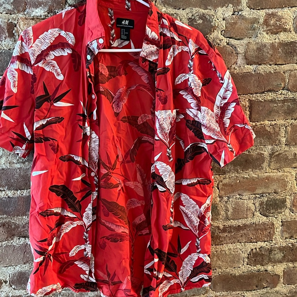 Red Hawaiian shirt from H&M. size M